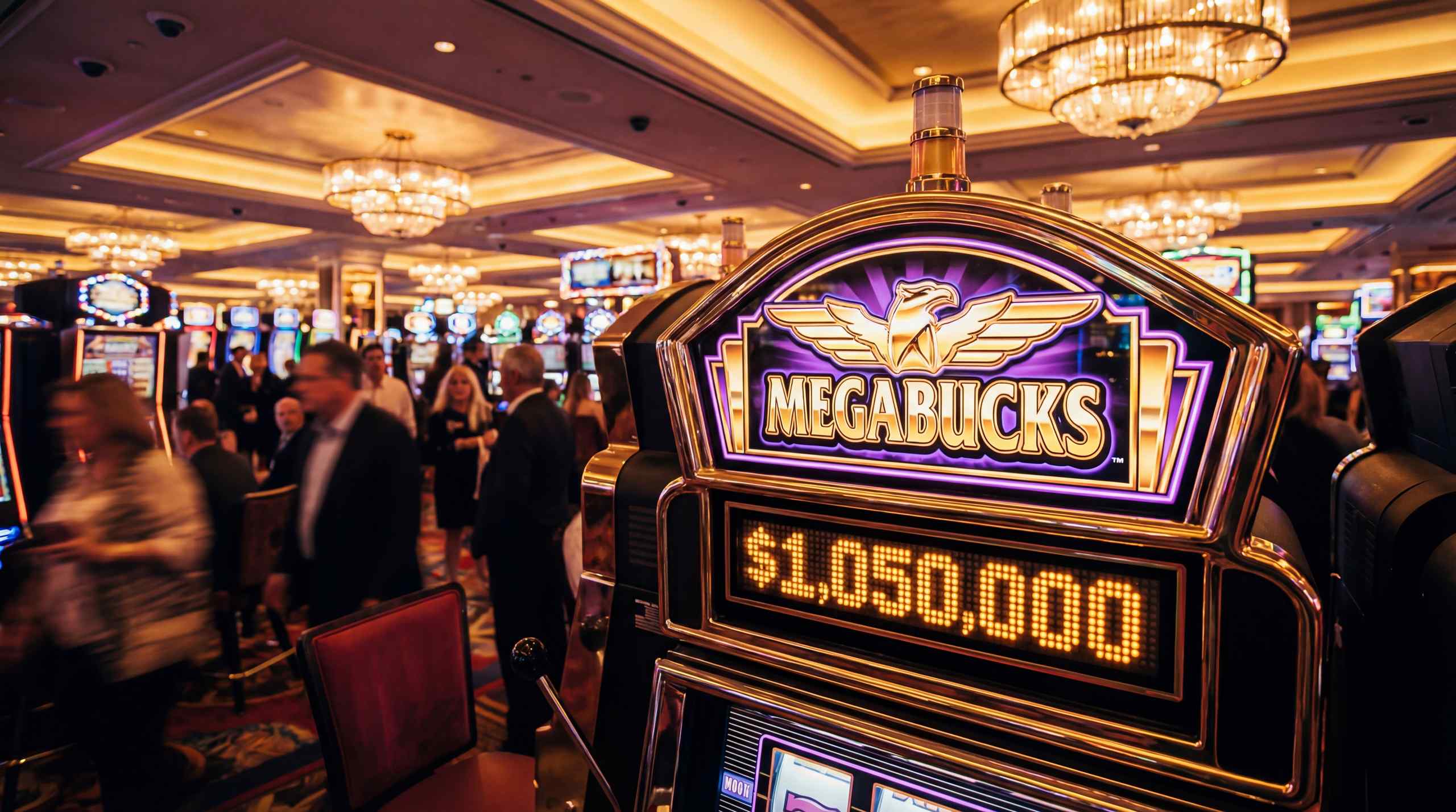 A photo of the popular Megabucks slot machine.